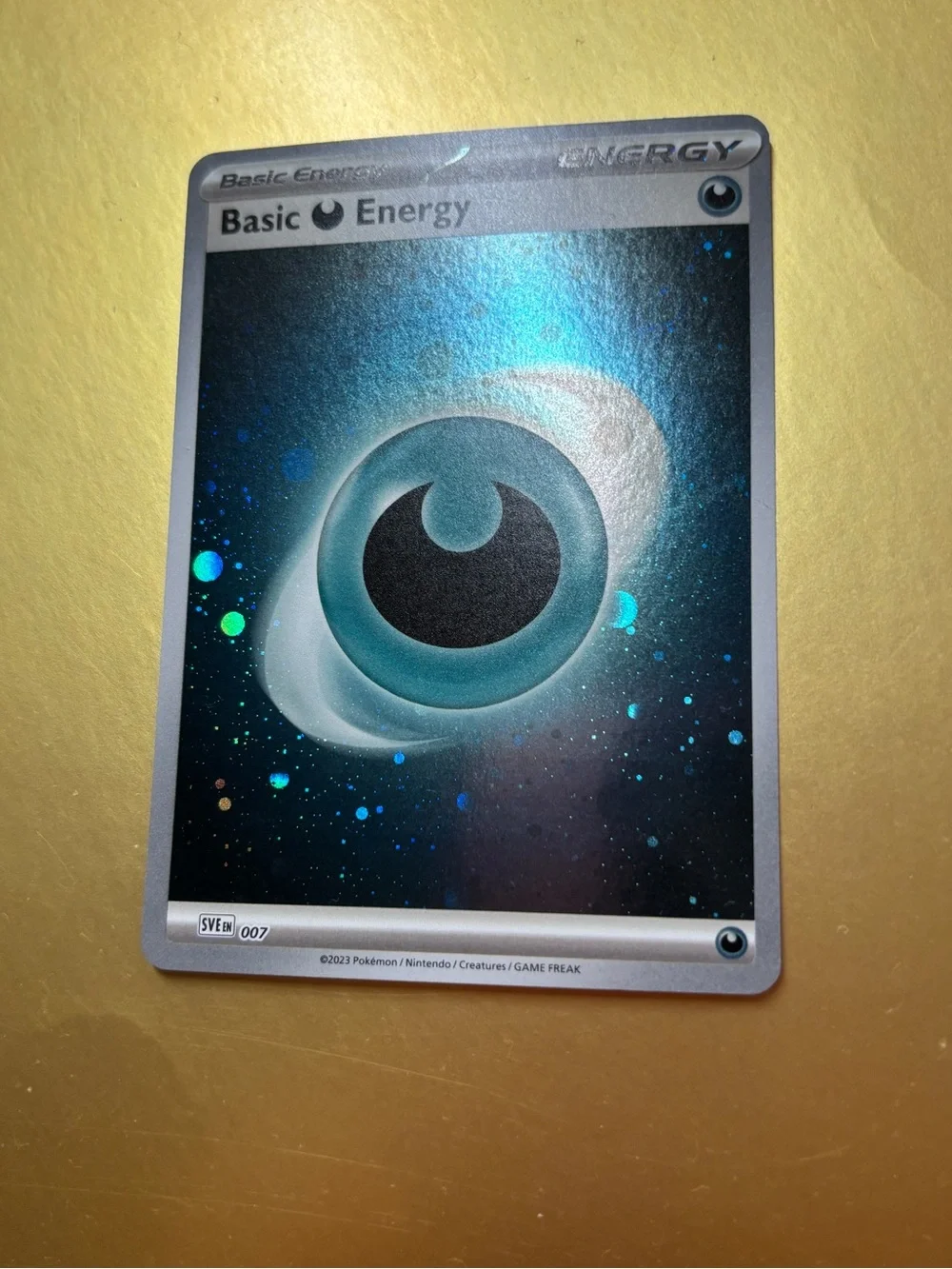Full Holo Basic Energy Darkness Type Card